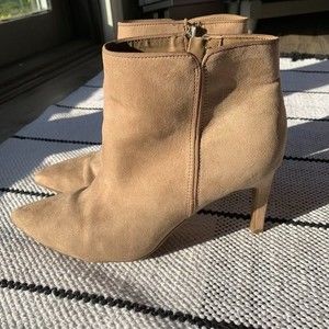 Circus by Sam Edelman Tan Suede Avalon Stiletto Booties w/ Pointed Toe Sz 9.5